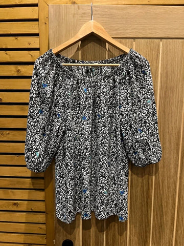 Charlotte Sparre Silk Floral Blouse M