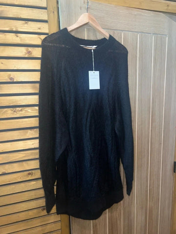 & Other Stories Black Knitted Jumper Dress M NEW