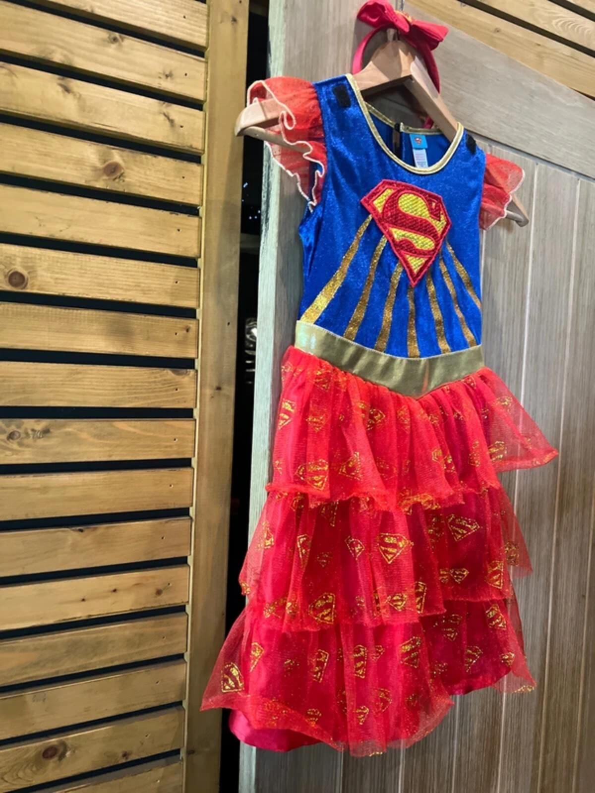 Supergirl DC Fancy Dress Costume & Headband 7-8Y