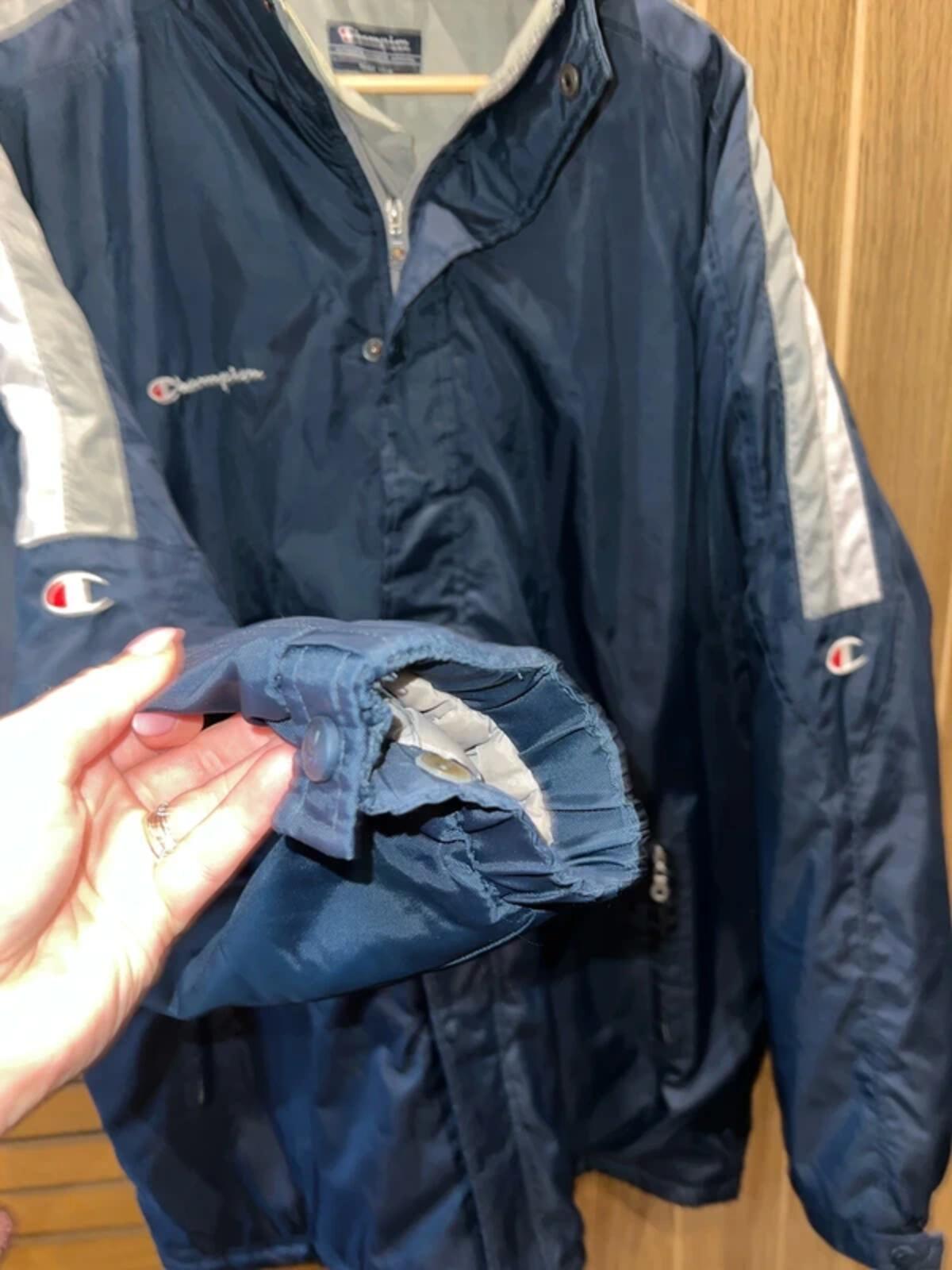 Vintage 1990's Champion Navy Long Sports Jacket XL