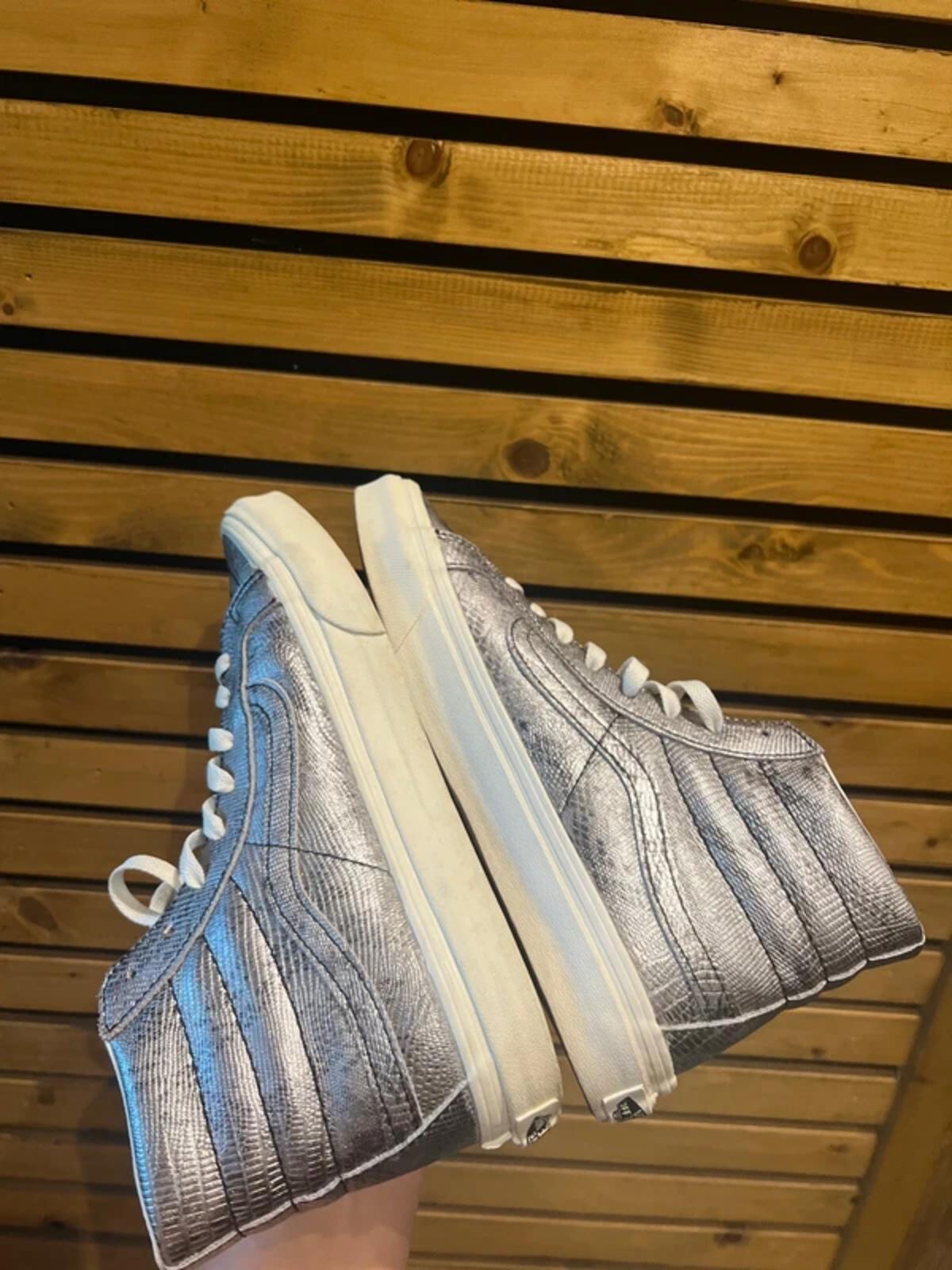 Vans Silver Snakeskin Print Trainers UK7