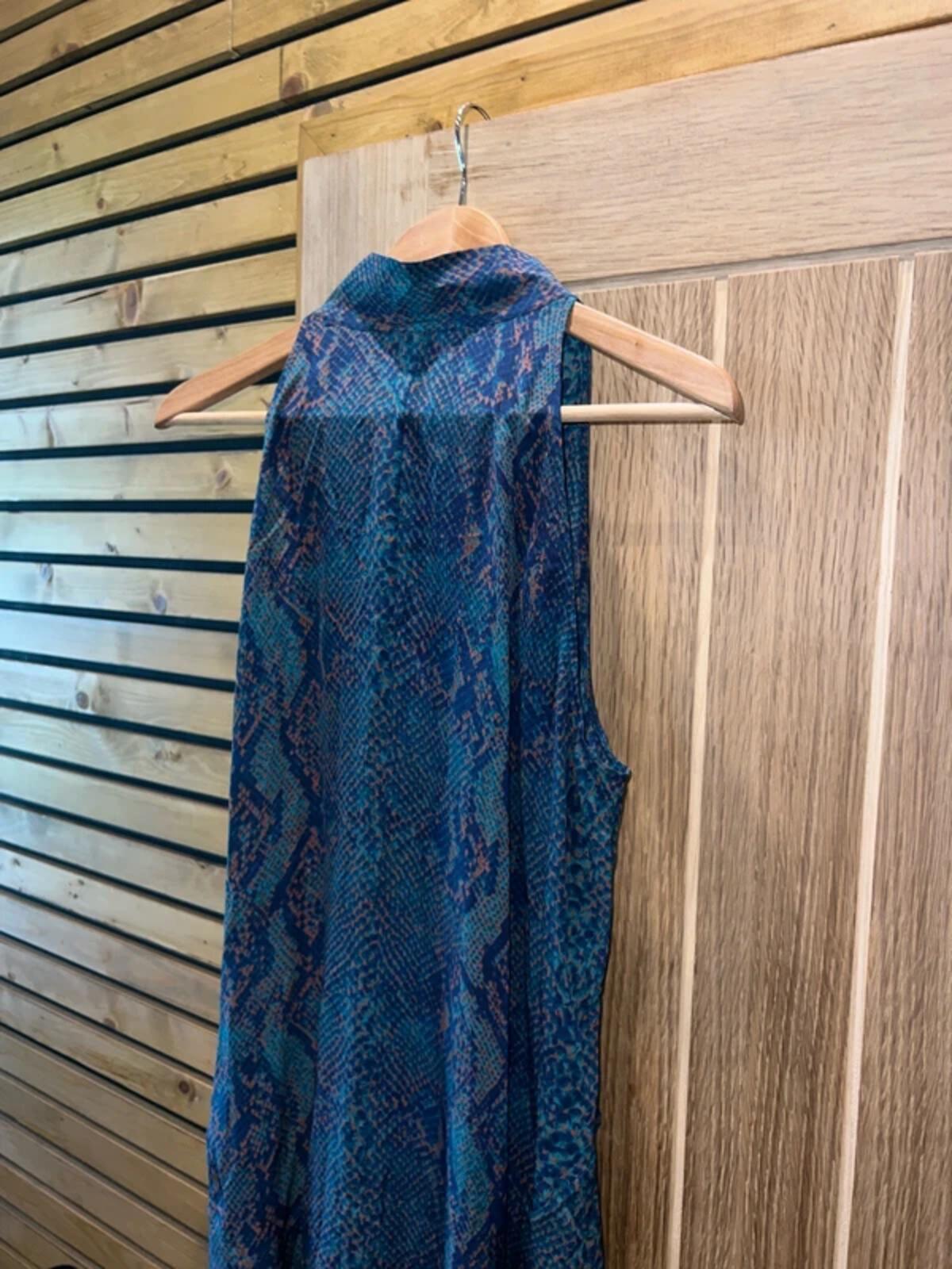 Joie Silk Animal Print Sleeveless Dress L