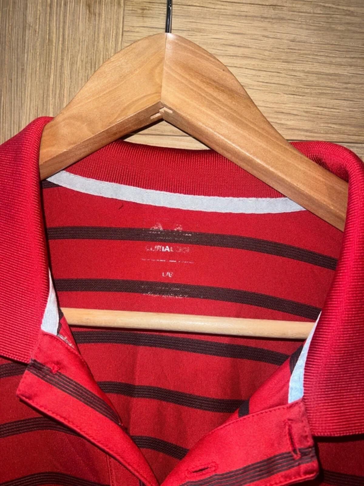 Adidas Golf 2010 The Open St Andrews Red Striped Polo Shirt