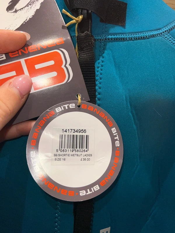 Banana Bite TWF Women's Shortie Wetsuit 3:2 NEW