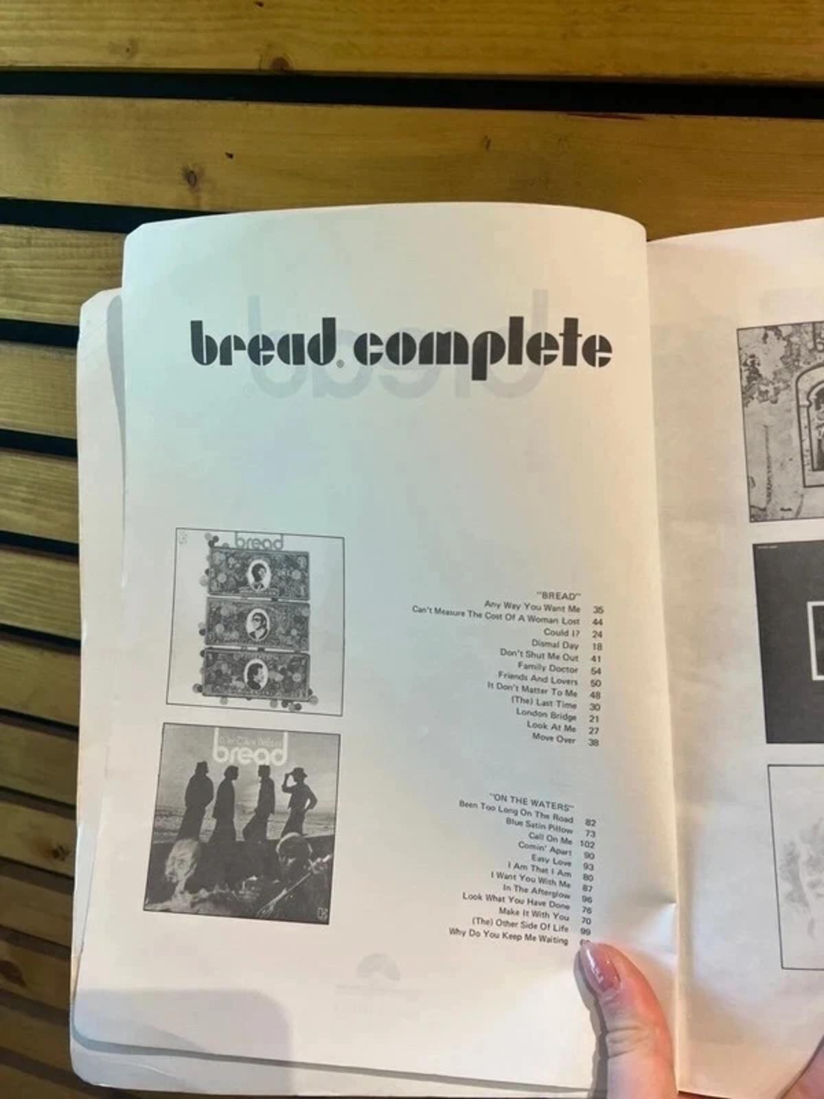 Vintage 1982 Bread Complete Music Songbook