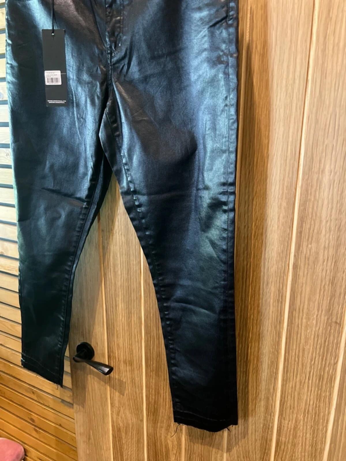 Free People Neon Blonde Black Galaxy Trousers 14 NEW