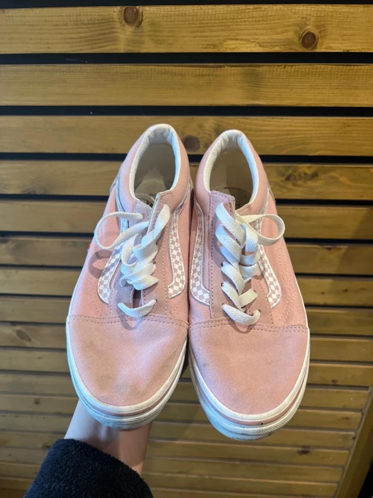 Vans Pink Suede Checkerboard Trainers UK4