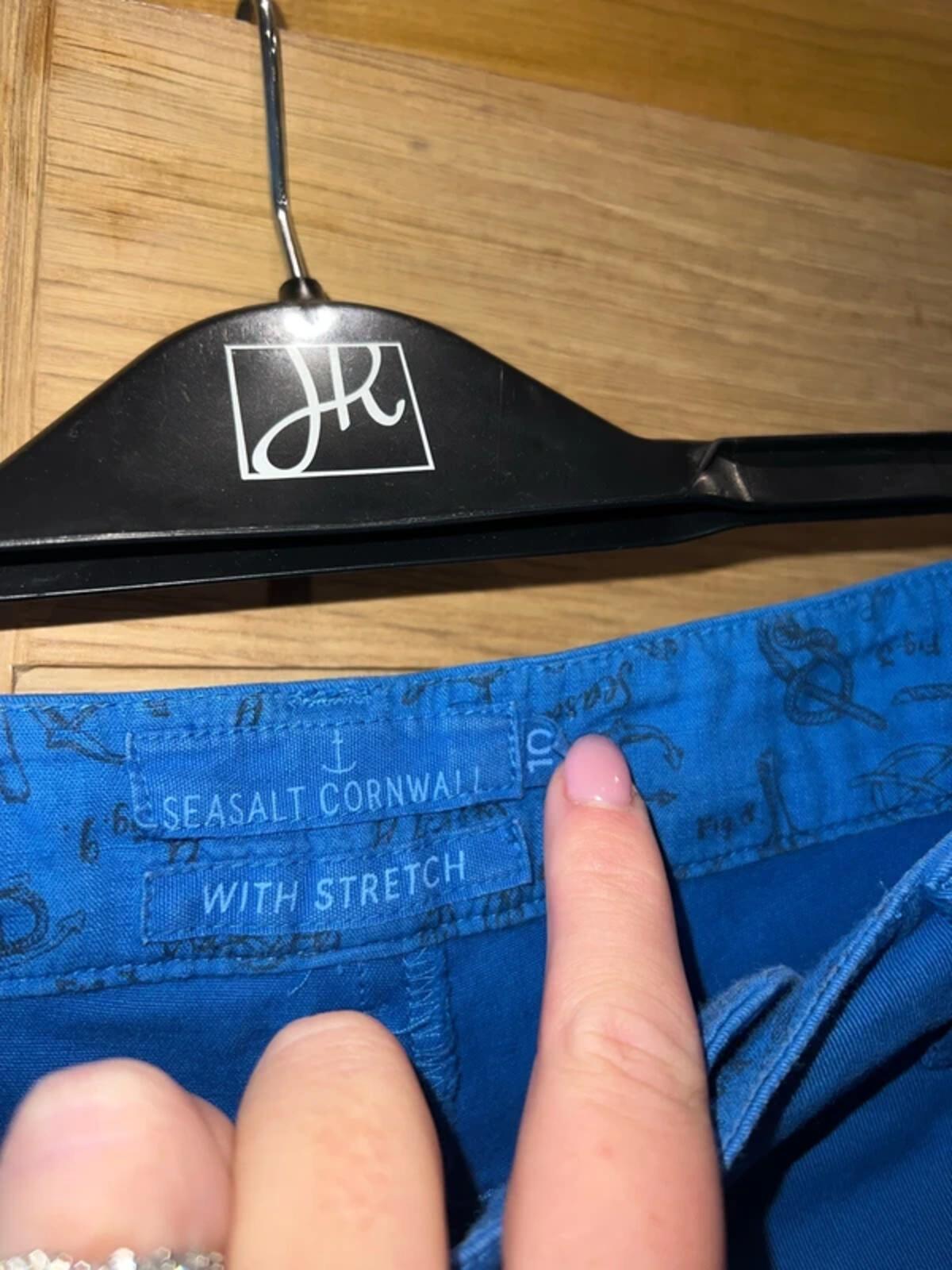 Seasalt Cornwall Blue Stretch Capri Trousers 10