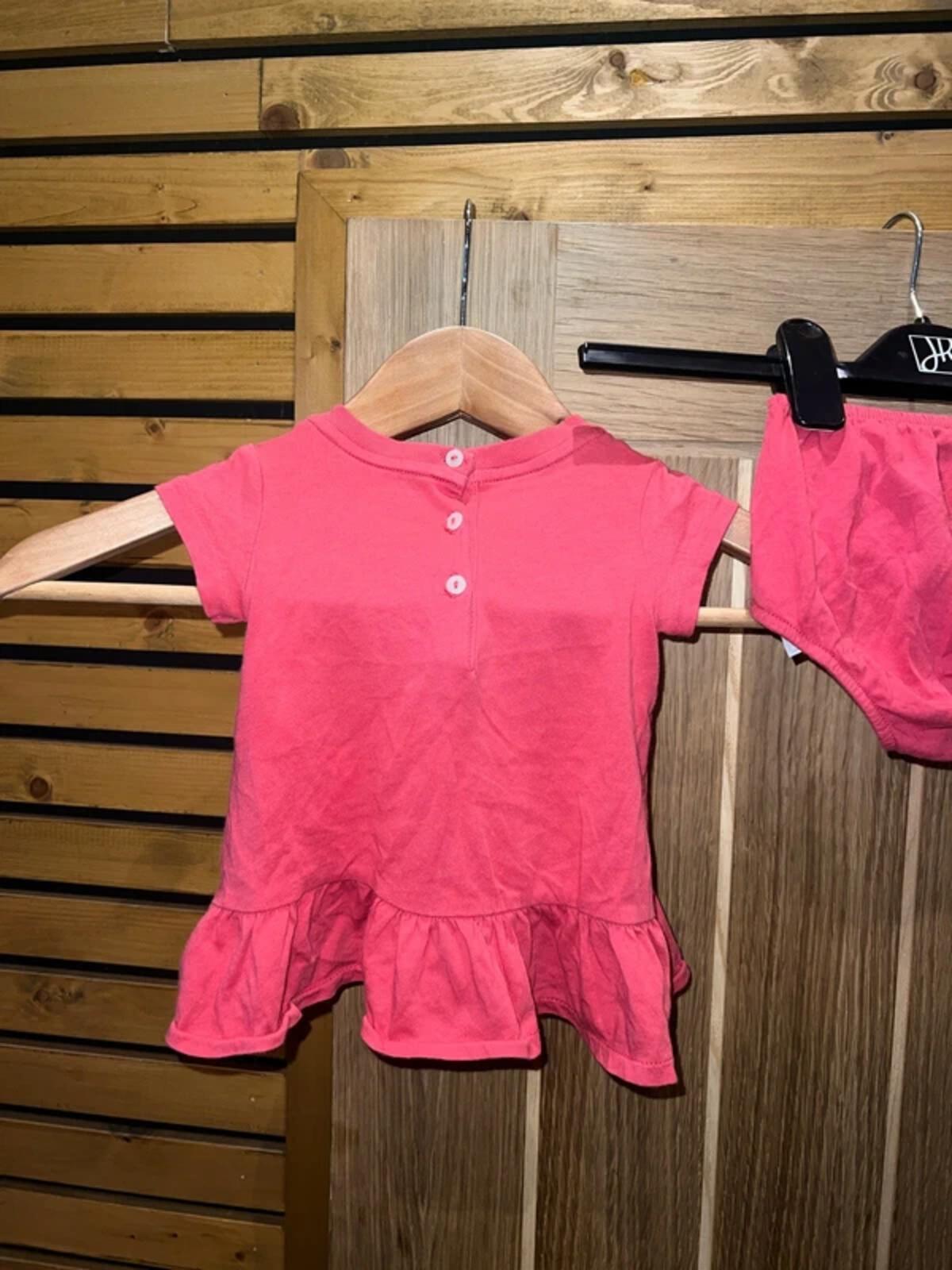 Ralph Lauren Polo Bear Baby Dress & Bloomer Co-ord Set 3M
