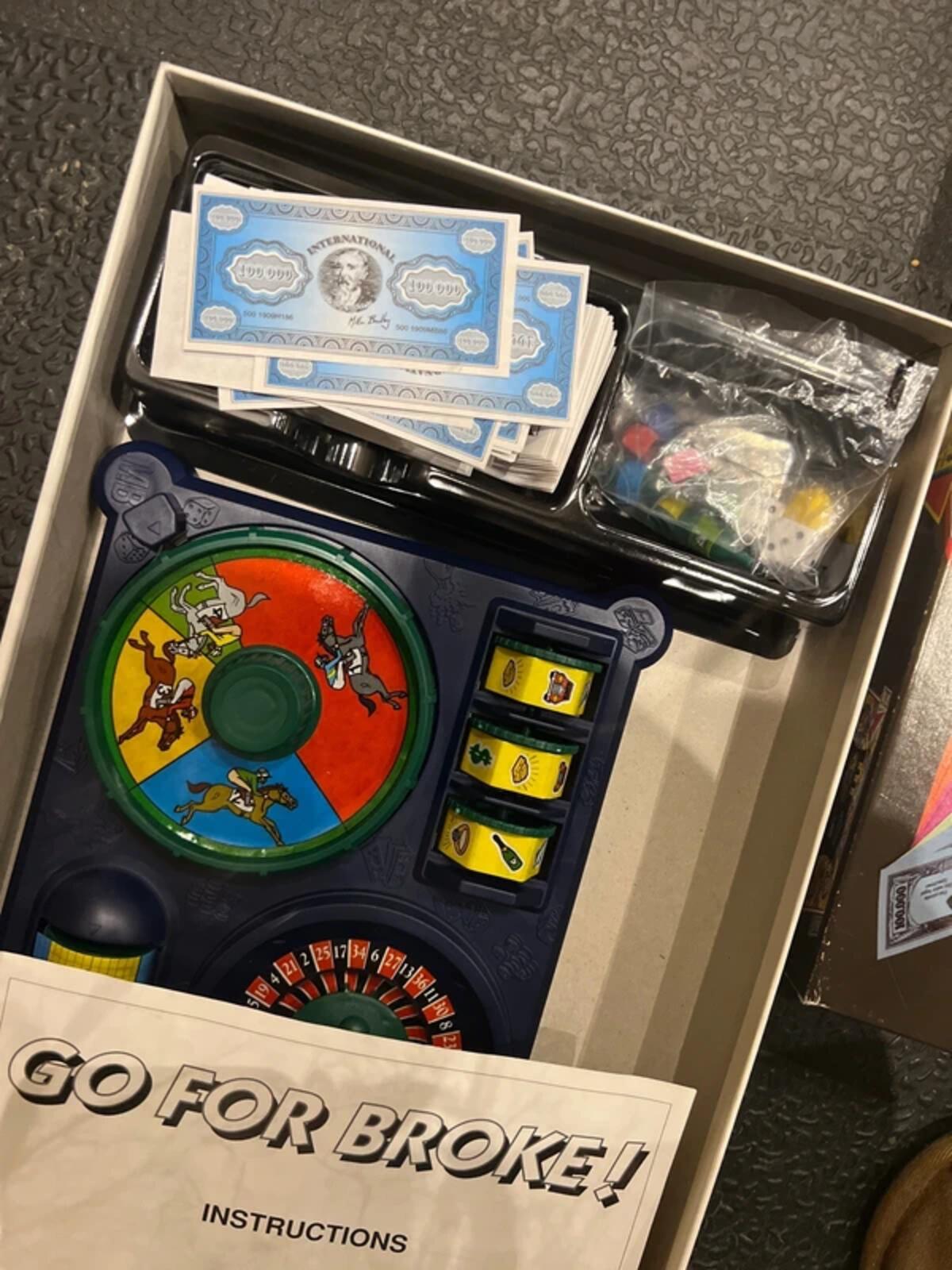 Vintage 1993 Go For Broke Board Game
