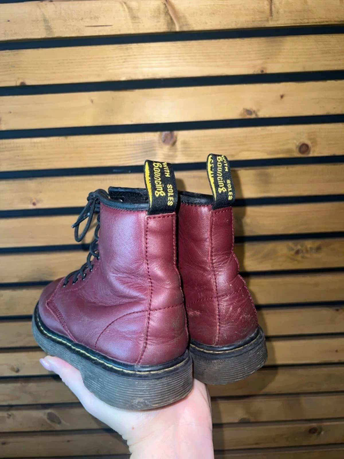 Dr. Martens Delaney Burgundy Ankle Boots UK1