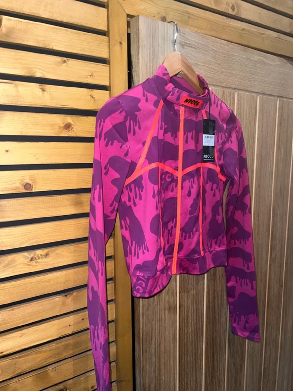 Nicce Arena Fuchsia Purple Patterned Jacket S NEW