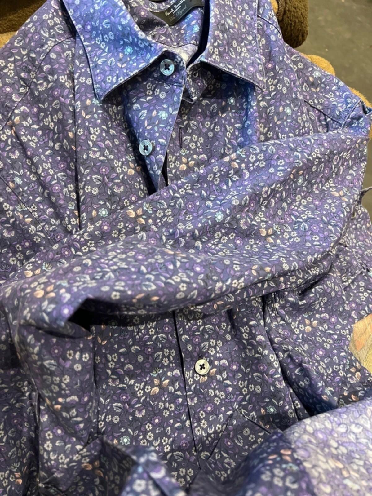 Paul Smith Indigo Byard Ditsy Print Shirt M