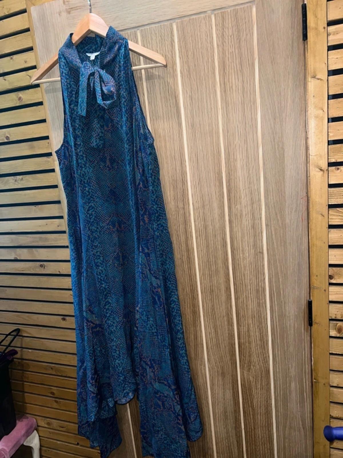 Joie Silk Animal Print Sleeveless Dress L