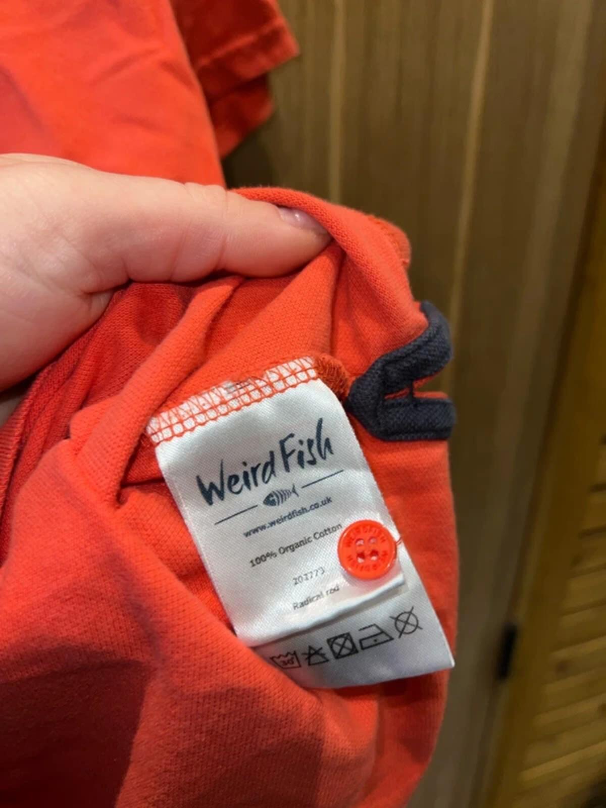 Weird Fish Organic Cotton Polo Shirt M