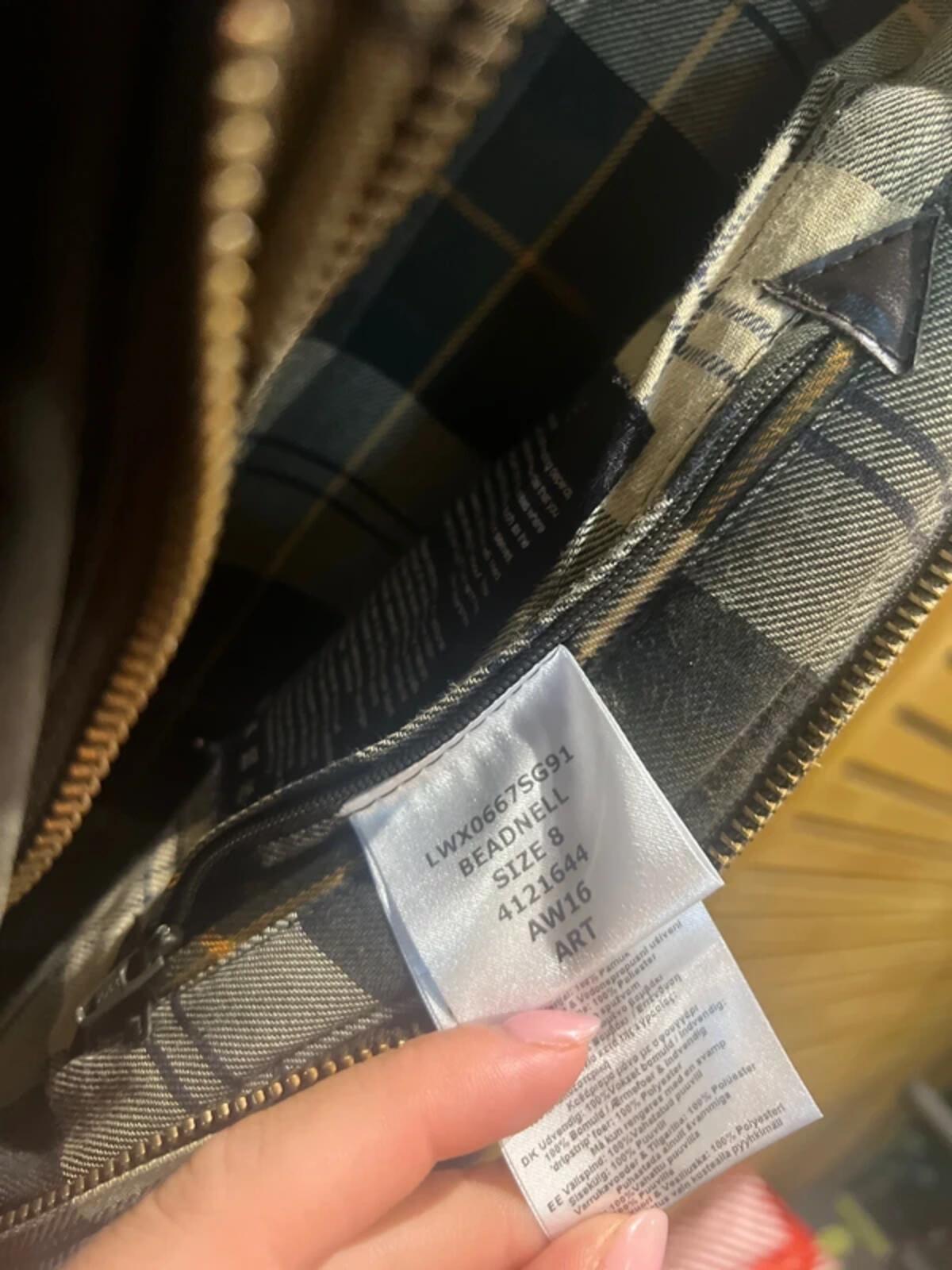 Barbour Beadnell Olive Green Wax Jacket 8