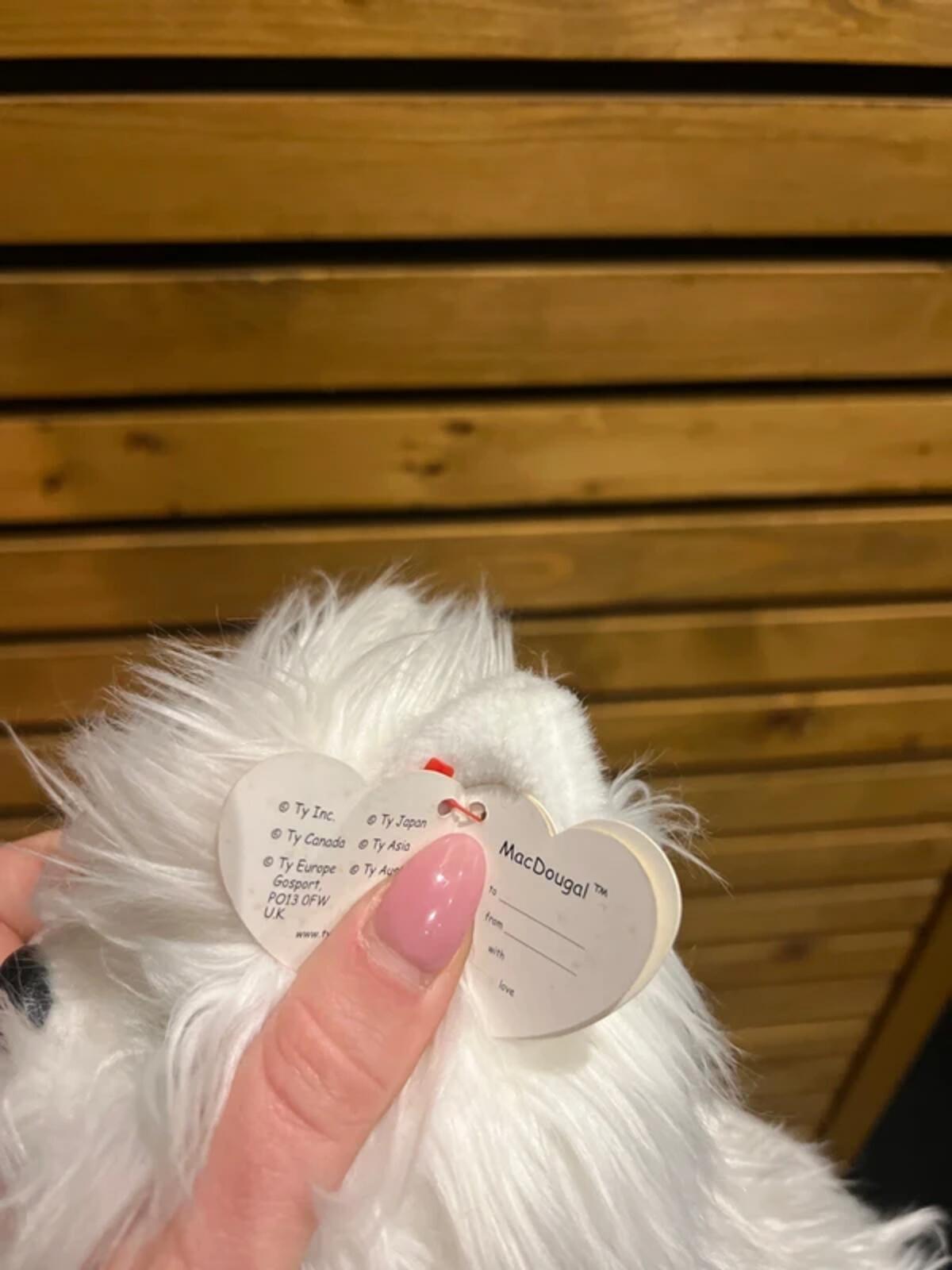 Ty Vintage 2001 MacDougal The White Scottish Terrier Plush Toy