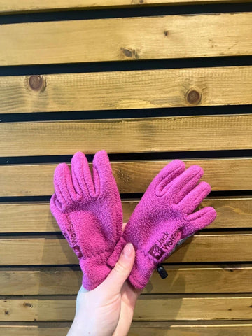 Jack Wolfskin Pink Fleece Gloves 5-6Y