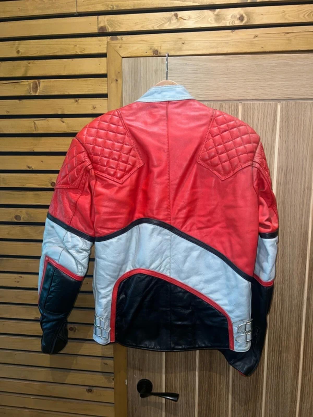 Vintage Interstate Cow Hide Leather Biker Racer Jacket