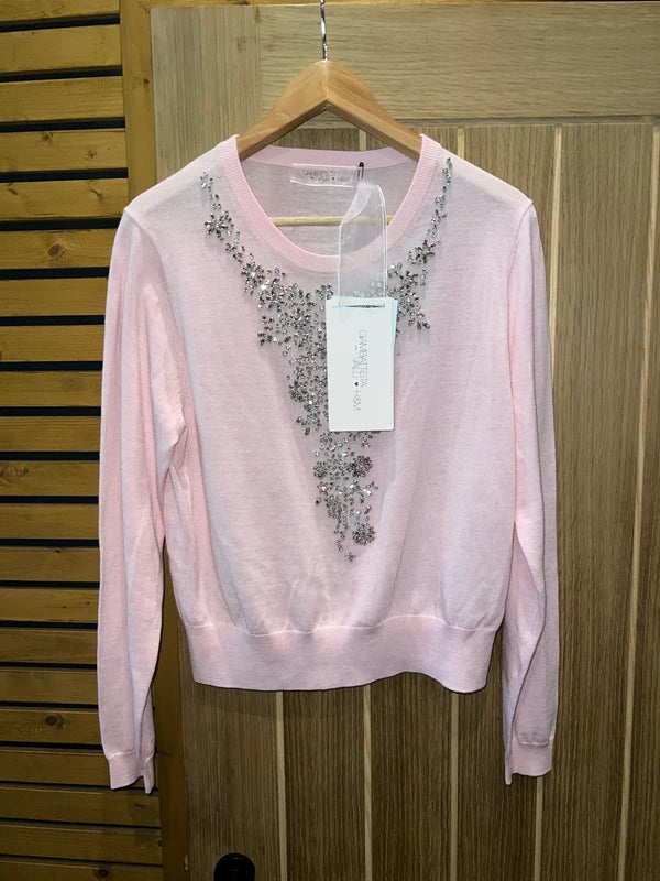 Giambattista Valli x H&M Pink Merino Wool Jumper NEW