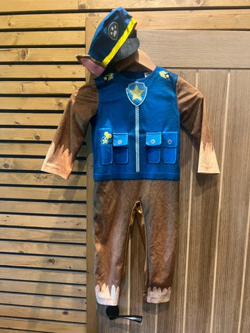 Paw Patrol Chase Police Fancy Dress Costume & Hat 3-4Y