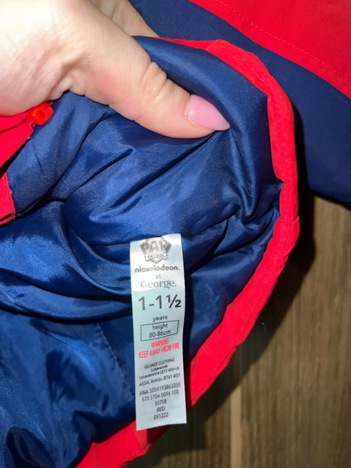 Paw Patrol Red Hooded Coat 12-18m