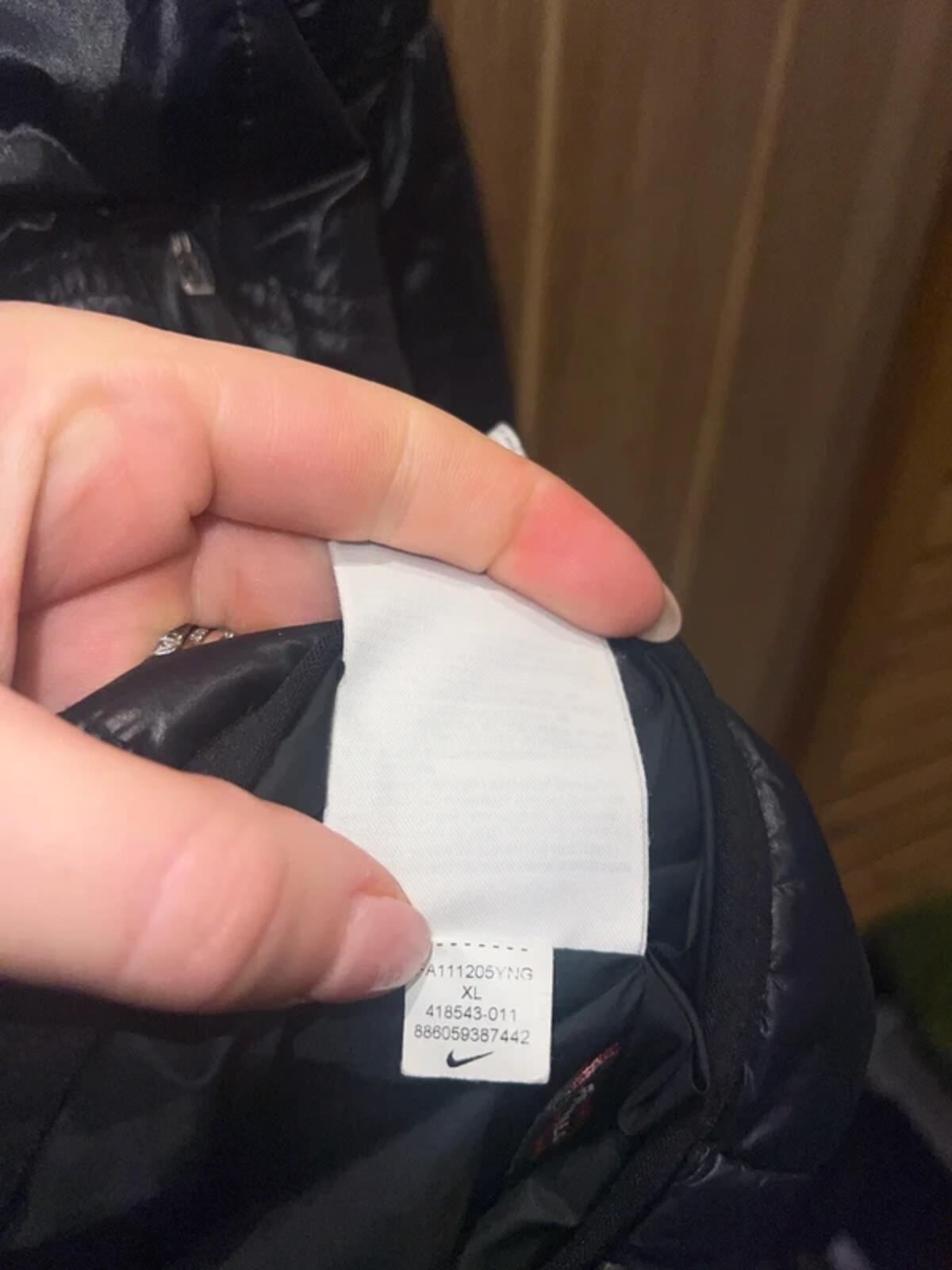 Nike Black Shiny Wet Look Puffer Jacket XL