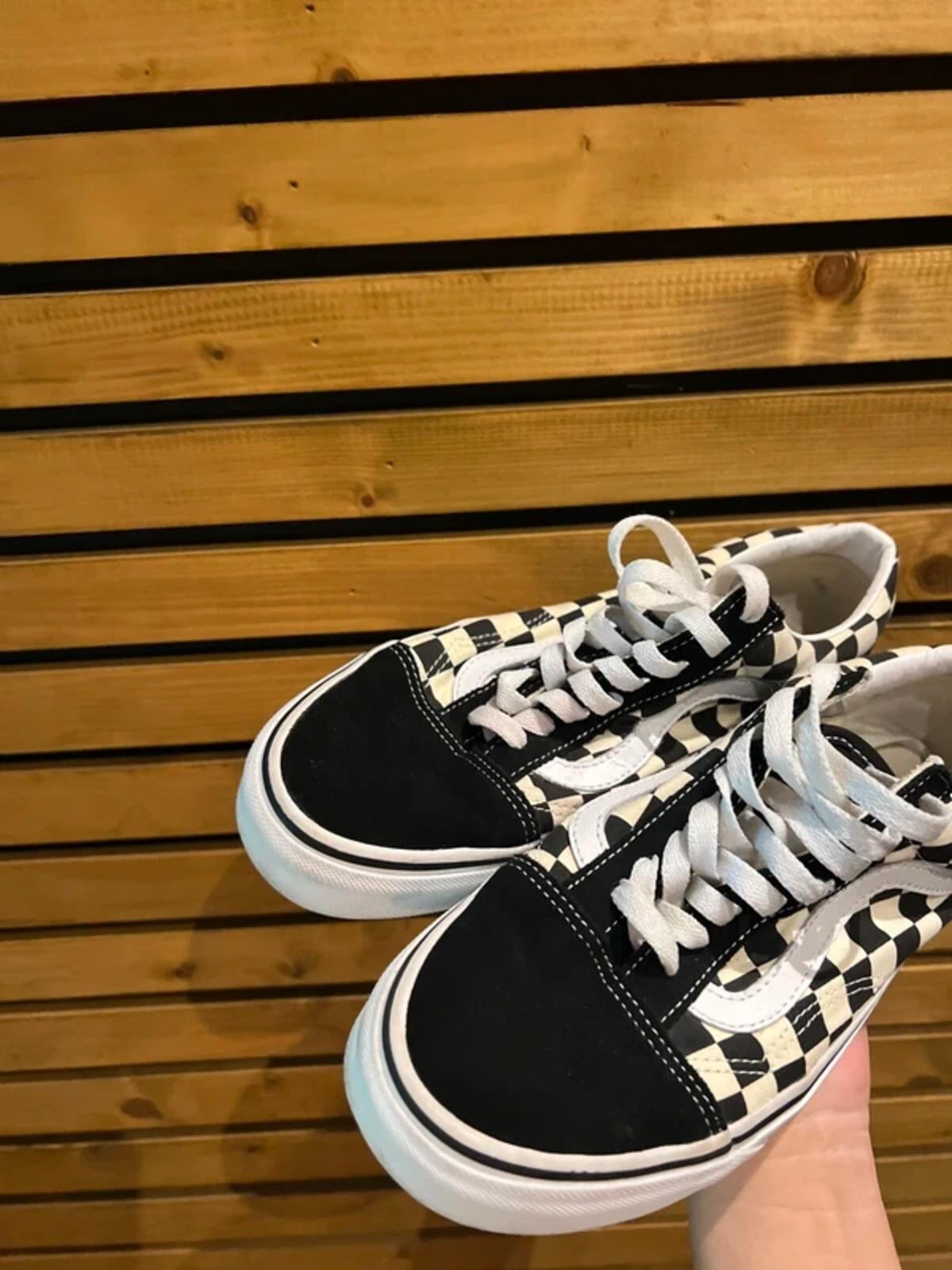 Vans Old Skool Checkerboard Black & White Trainers UK6