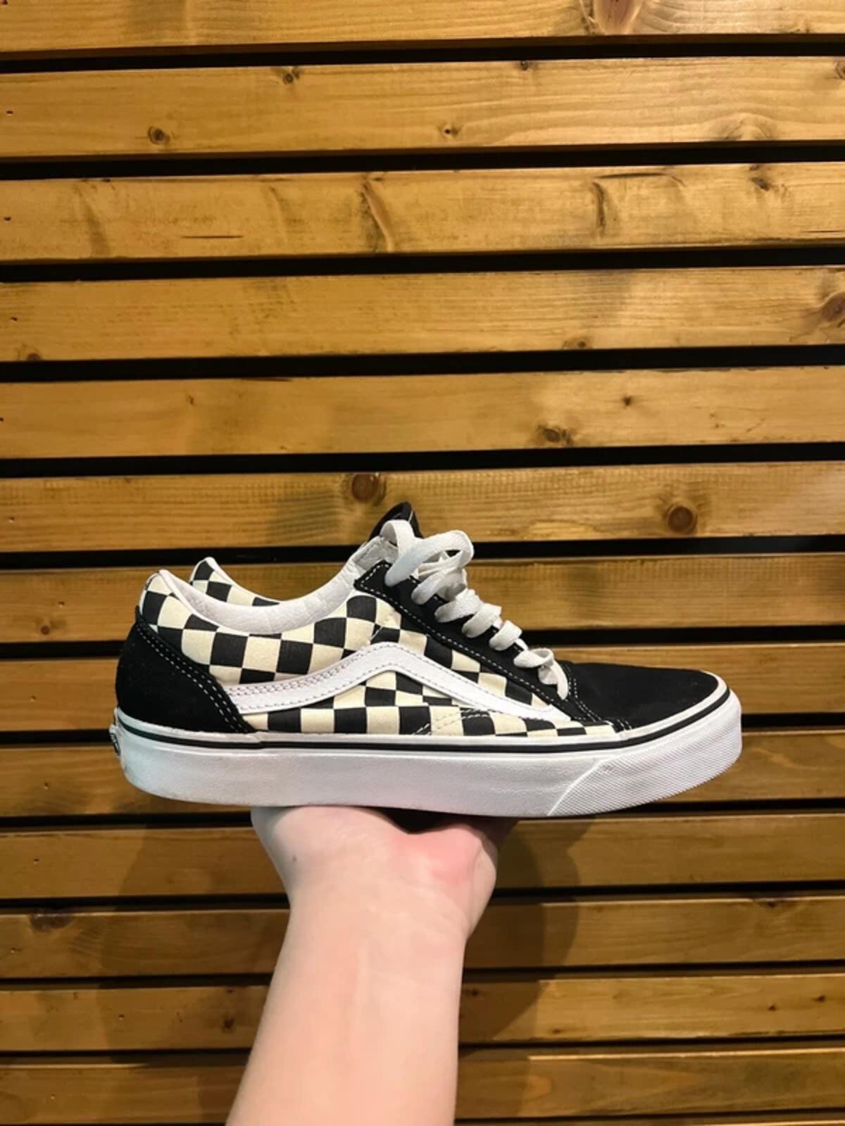 Vans Old Skool Checkerboard Black & White Trainers UK6