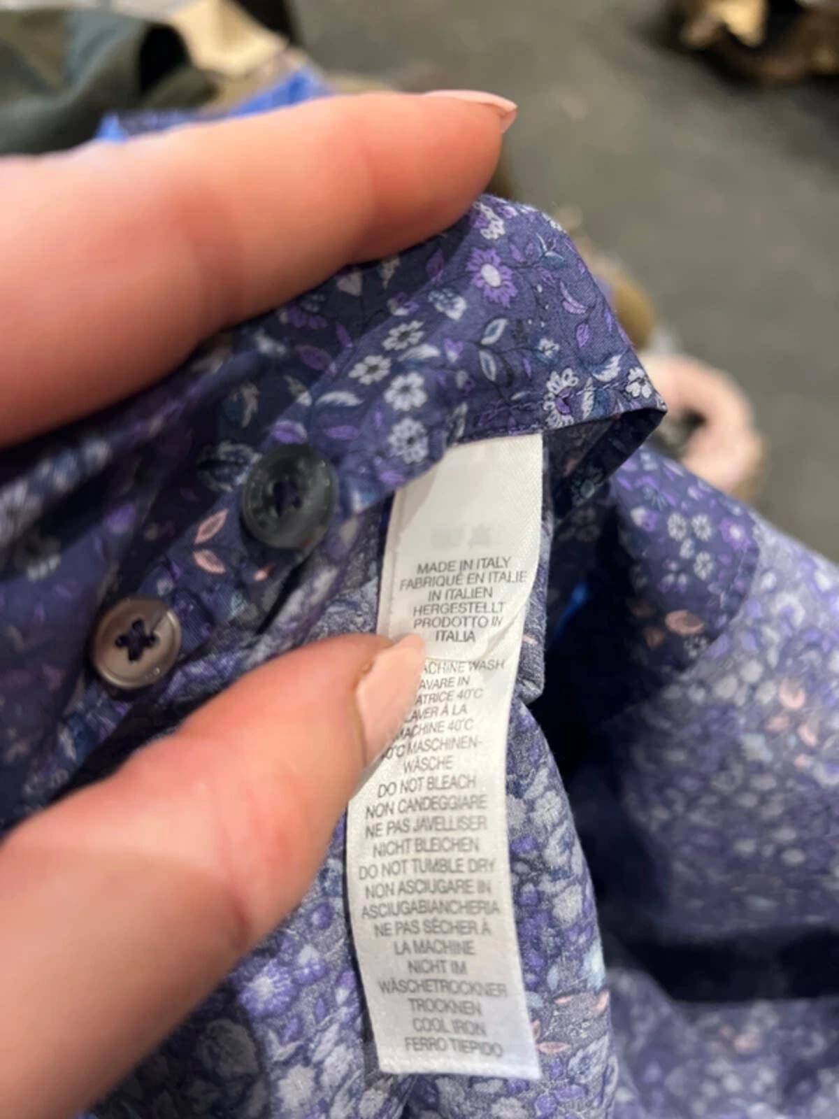 Paul Smith Indigo Byard Ditsy Print Shirt M
