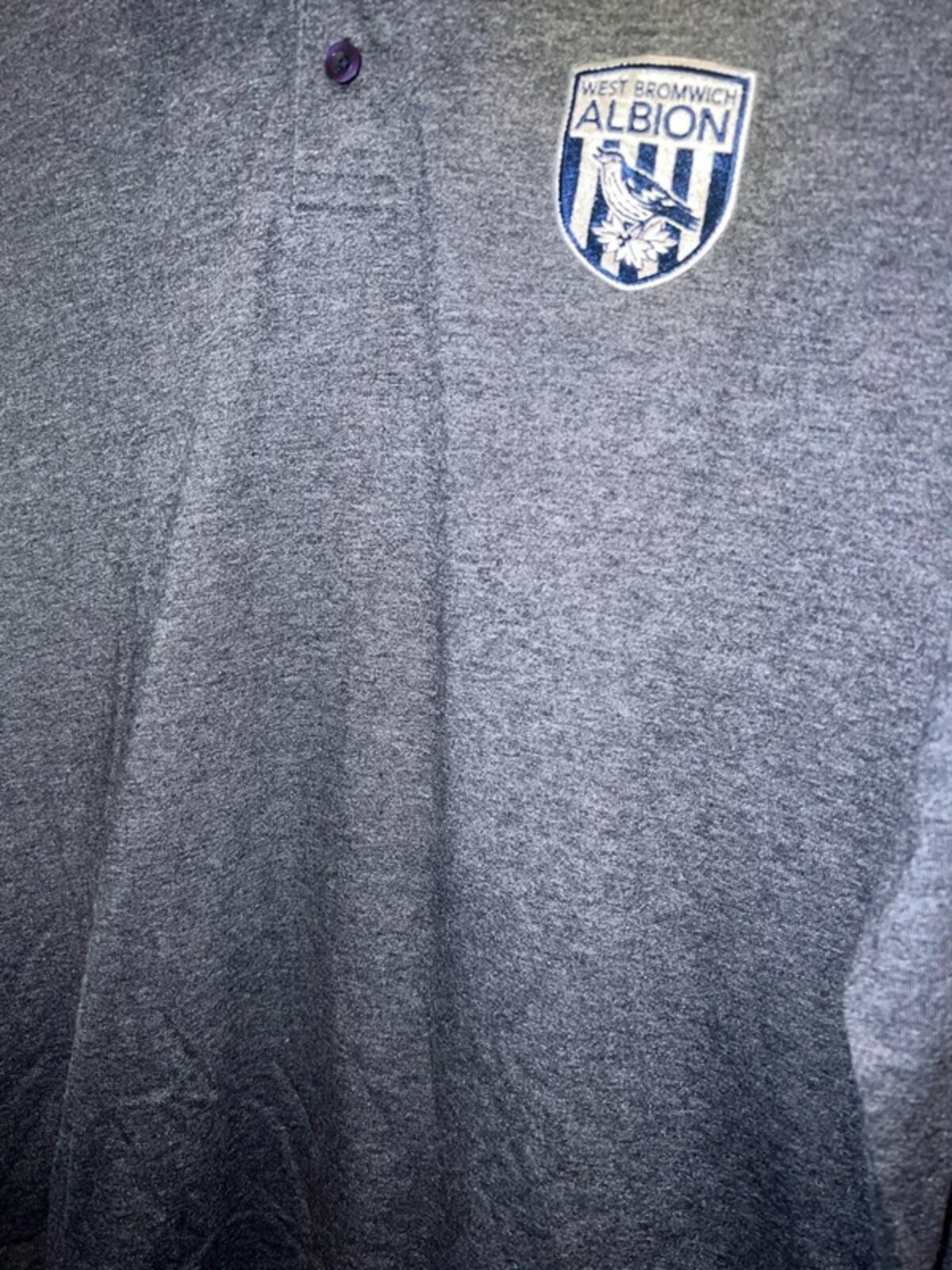West Bromwich Albion Football Club Long Sleeved Polo Shirt L