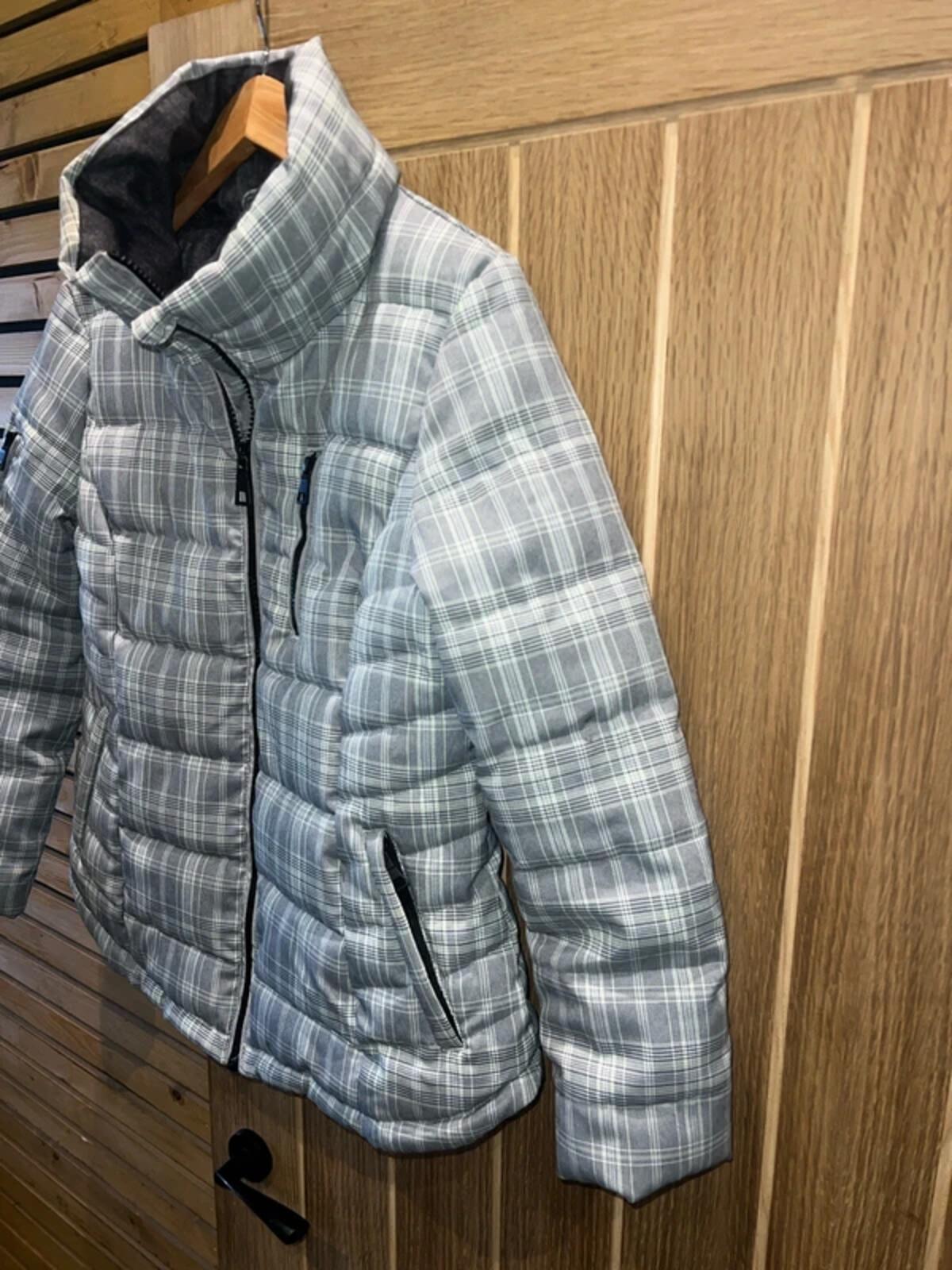 Next Petite White Plaid Padded Jacket 12