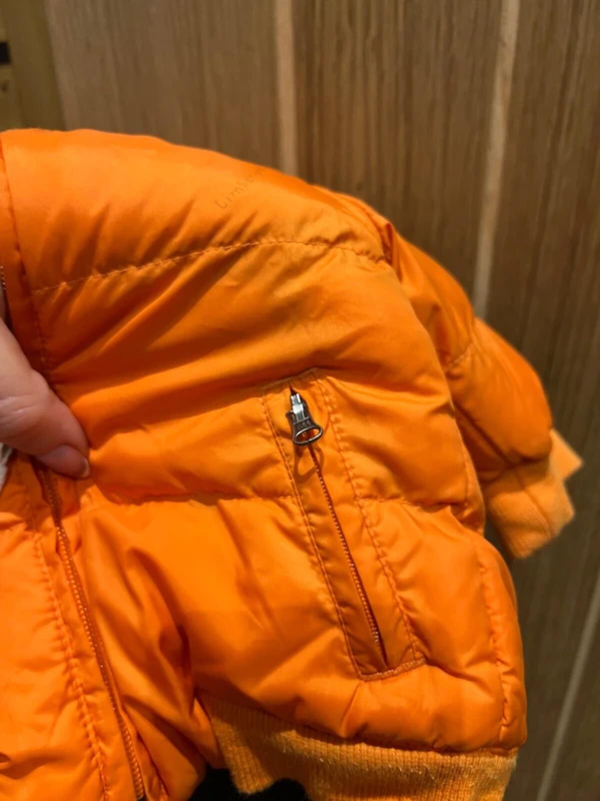 Timberland Baby Orange Hooded Puffer Jacket 3m