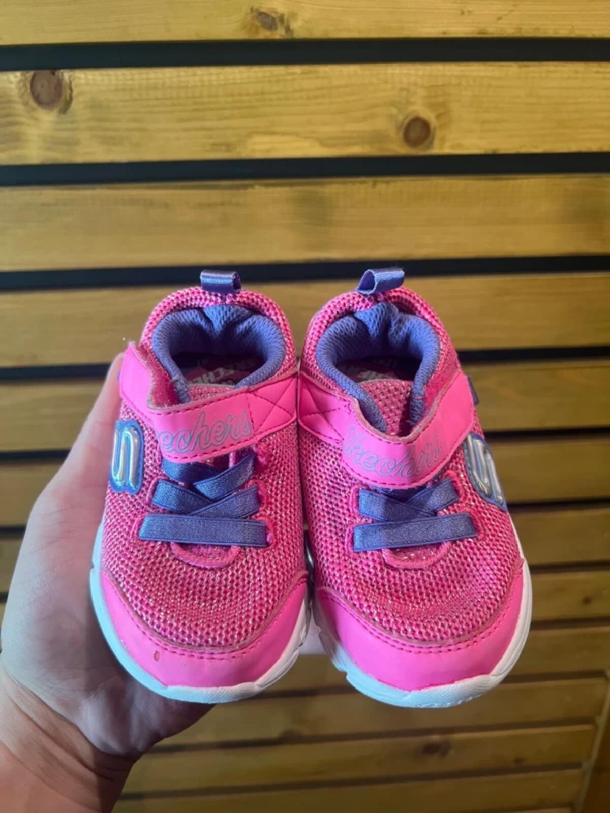Skechers Comfy Flex Pink Trainers UK4