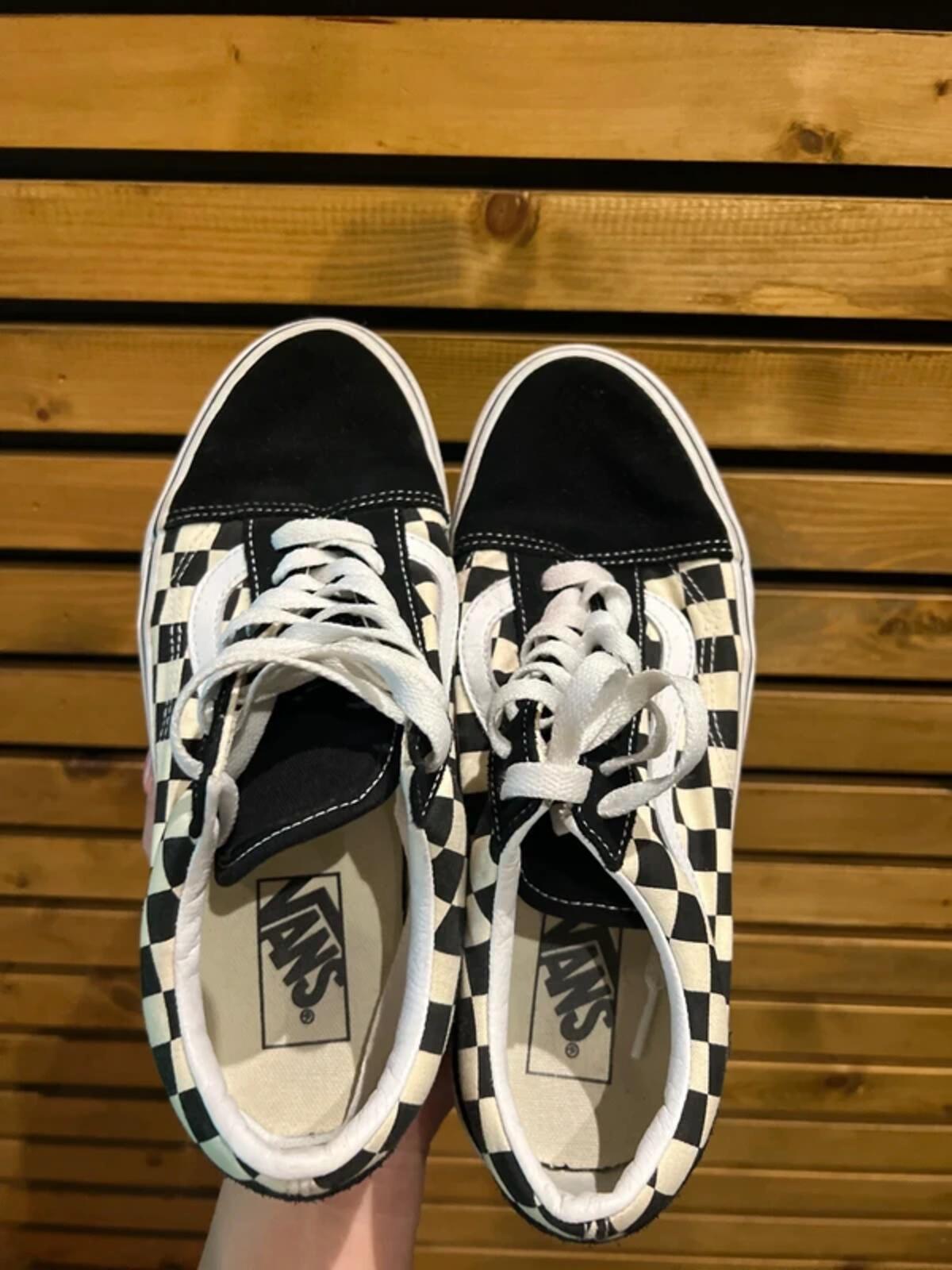 Vans Old Skool Checkerboard Black & White Trainers UK6