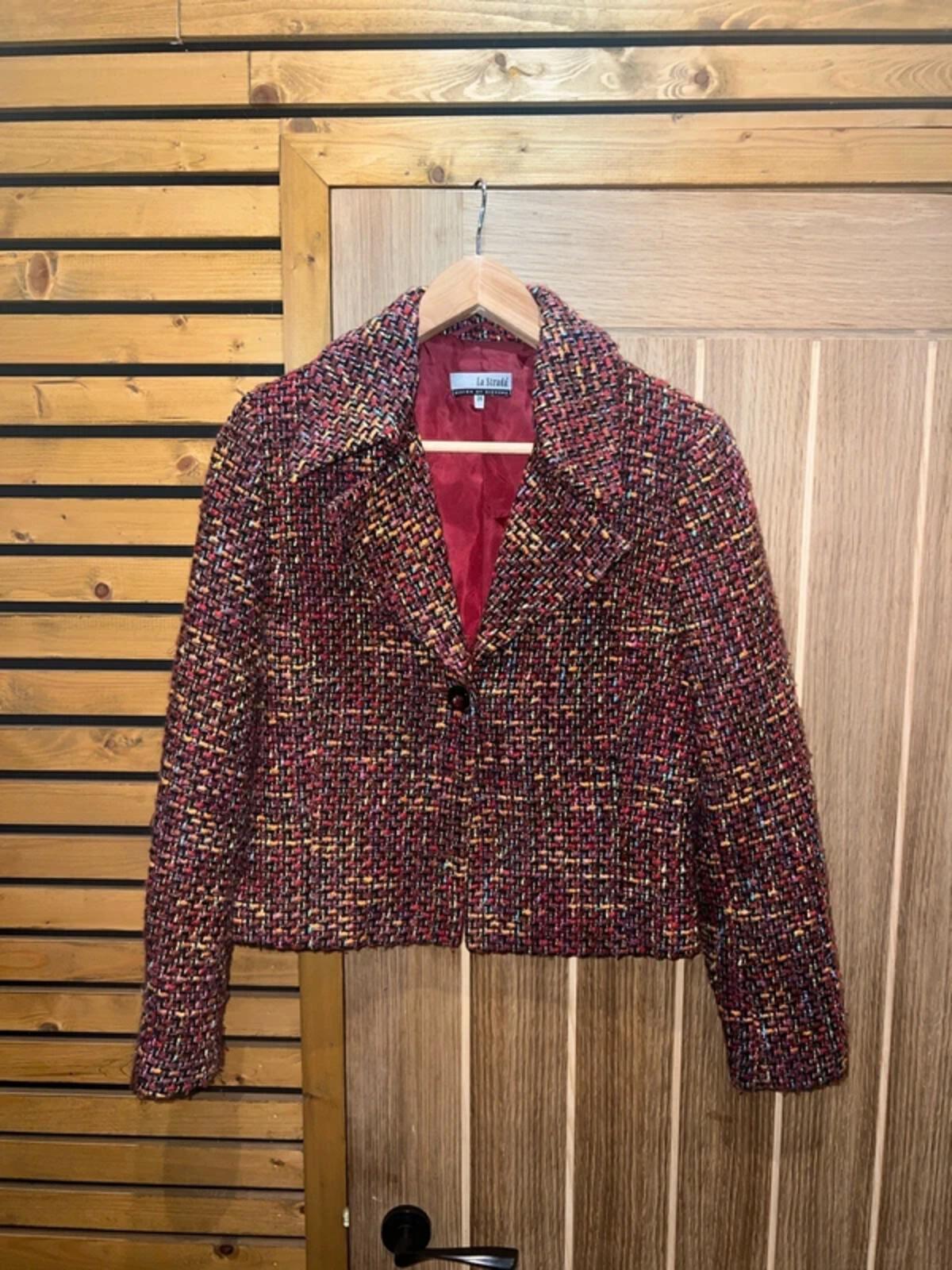 La Strada Vintage Wool Blazer Jacket 36