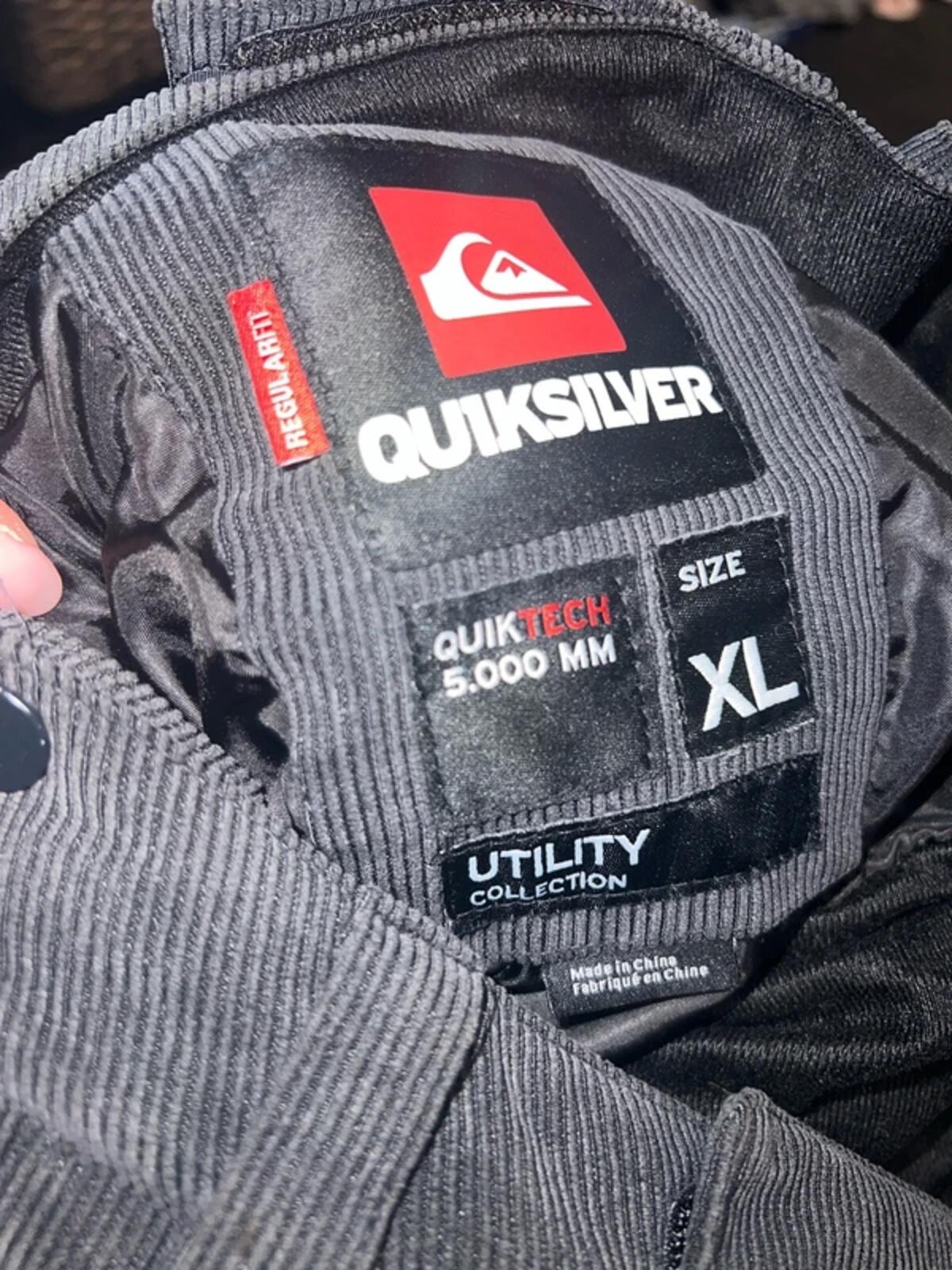 Quiksilver Utility Grey Corduroy Snowboard Trousers XL