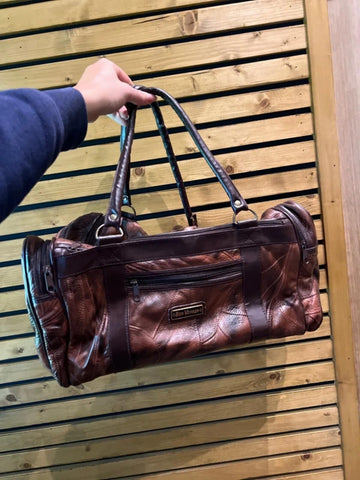 Vintage Bon Voyage Weekend Soft Brown Leather Duffle Bag