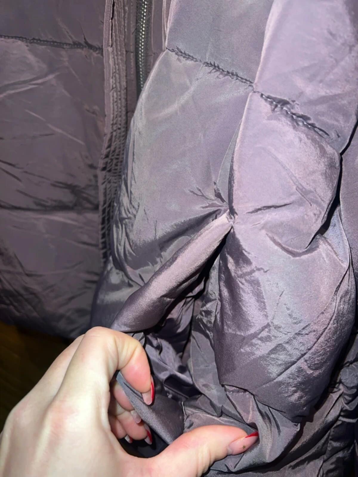 Free People Olivia Purple Puffer Jacket L NEW