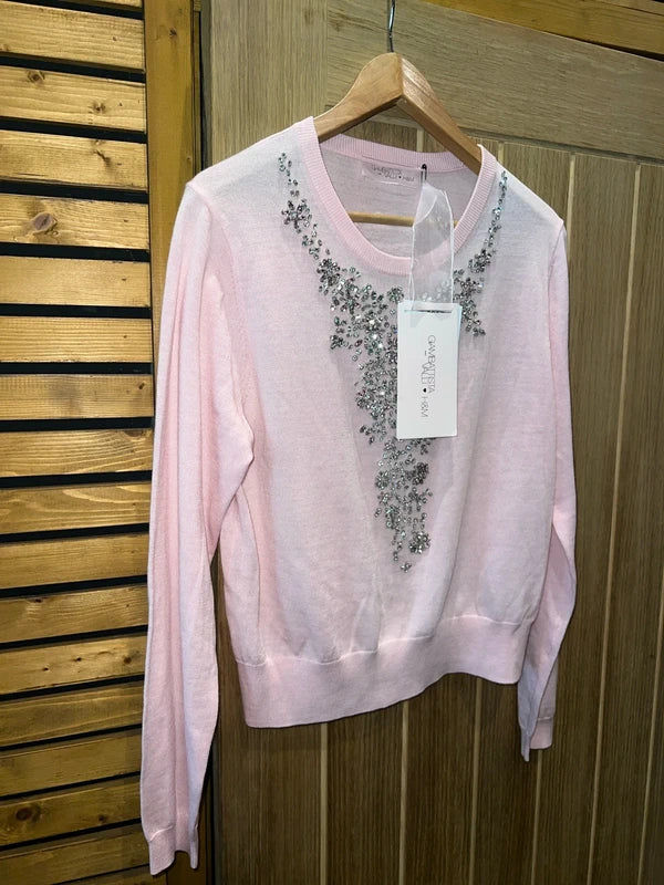 Giambattista Valli x H&M Pink Merino Wool Jumper NEW