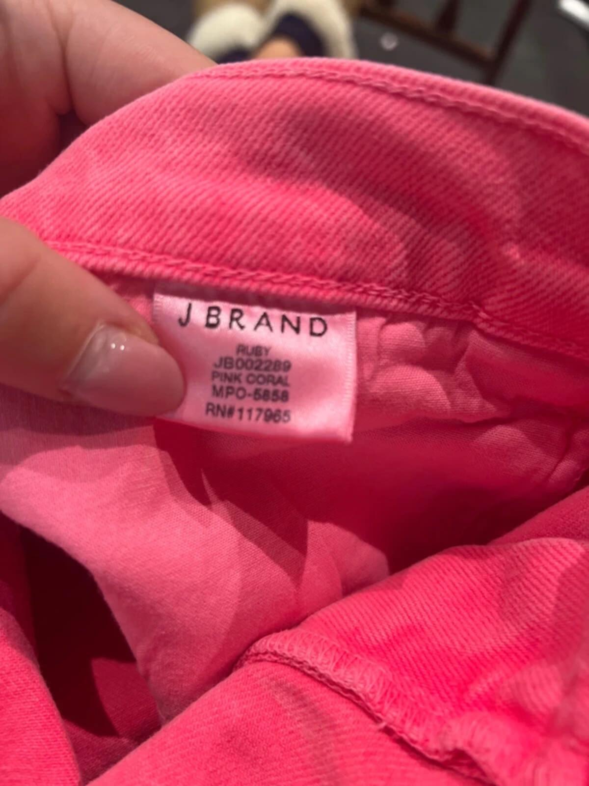 J Brand Designer Pink Straight Leg Denim Jeans EU32