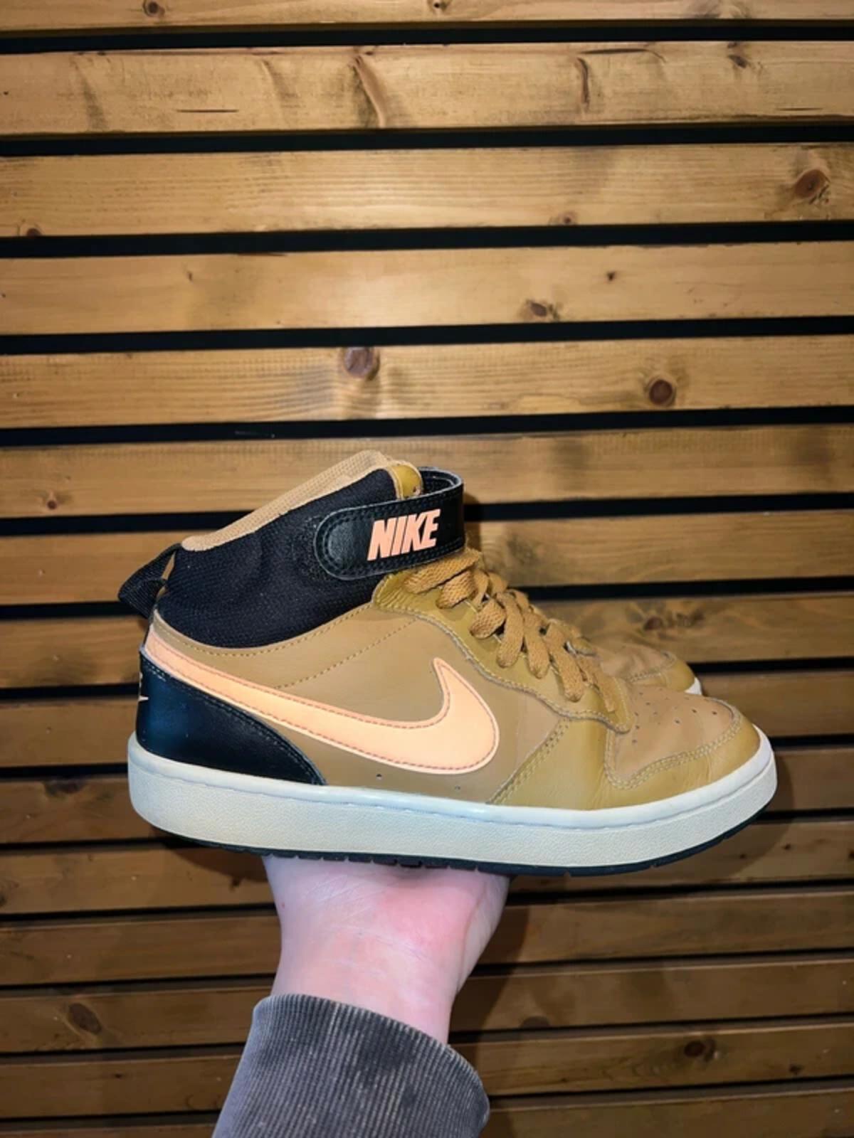 Nike Court Borough Mid 2 Mustard Trainers UK5