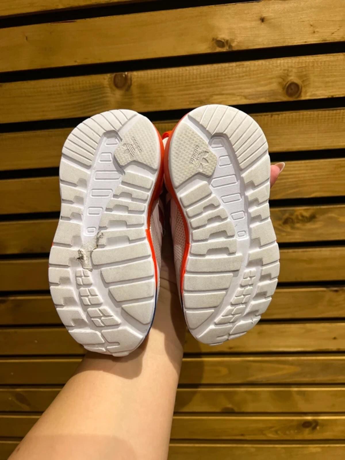 Adidas Originals ZX 2K Boost White Orange Trainers UK 6K