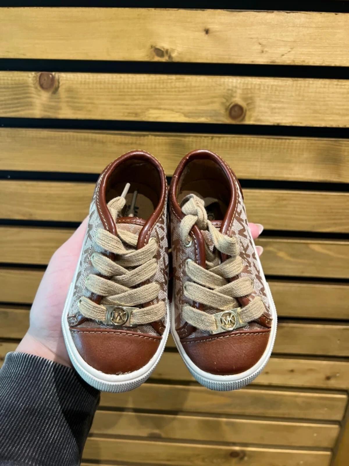 Michael Kors Brown Tan Logo Trainers UK5.5
