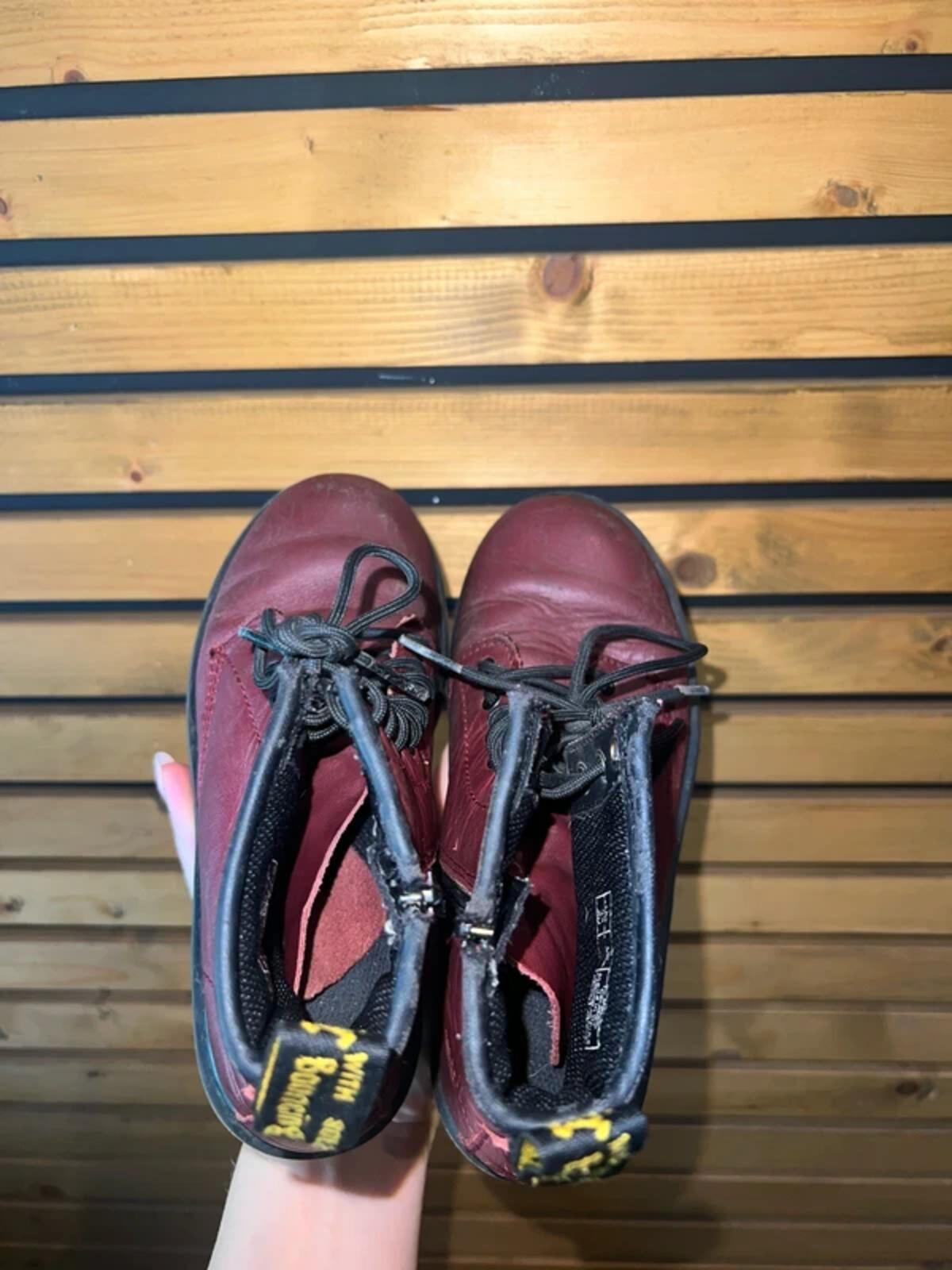Dr. Martens Delaney Burgundy Ankle Boots UK1