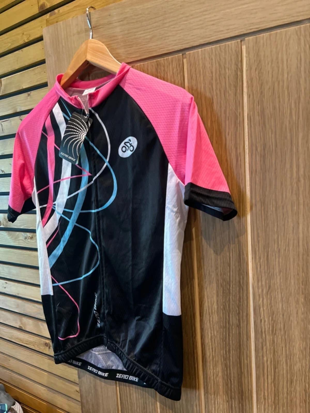 Zero Bike Graphic Full Zip Cycling T-Shirt M NEW