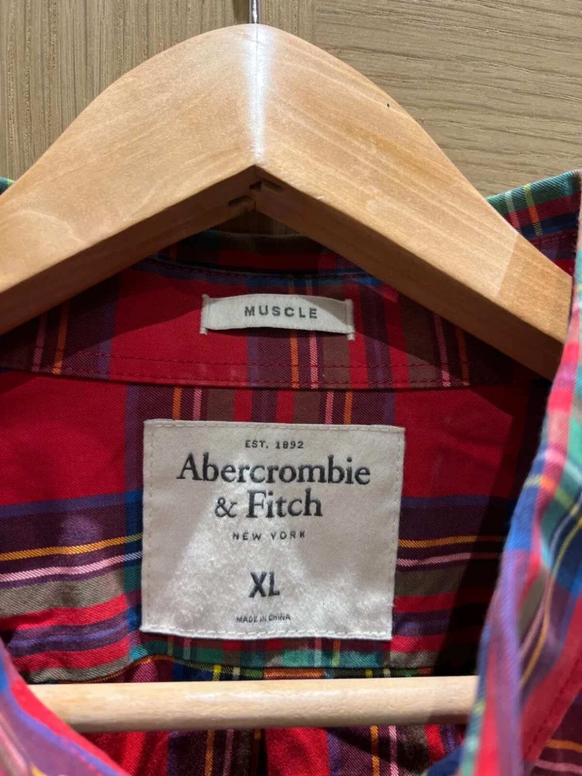 Abercrombie & Fitch Red Tartan Shirt XL
