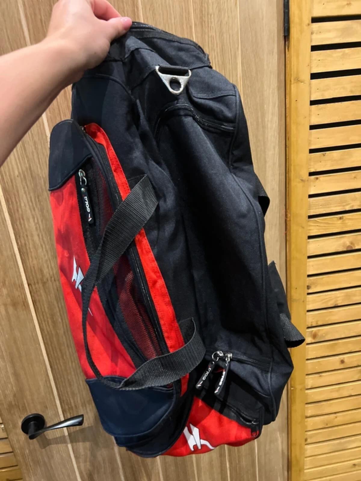 Gola Black Red Sports Gym Weekend Holdall Bag