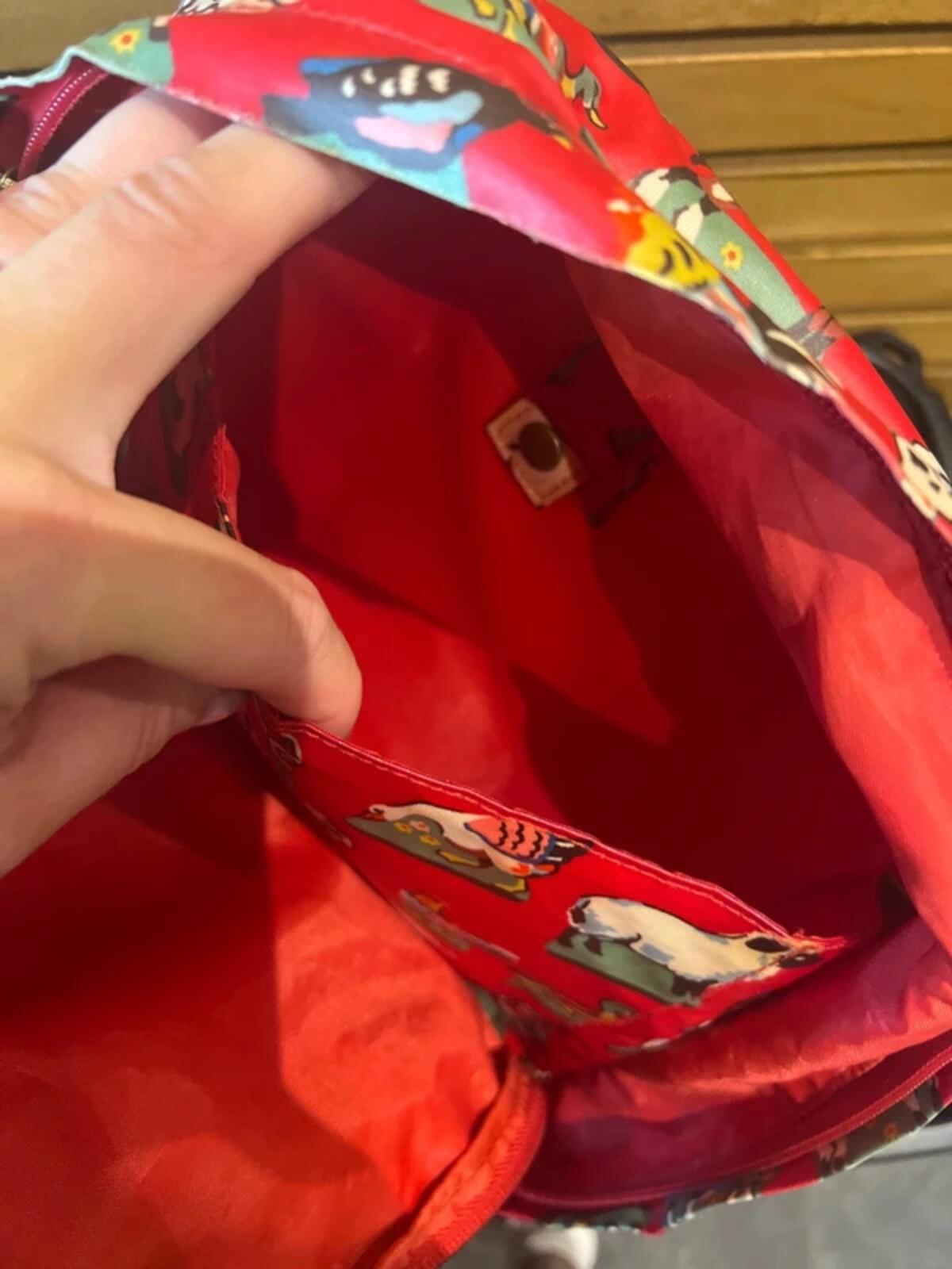 Cath Kidston Farm Animal Print Red Laptop Rucksack