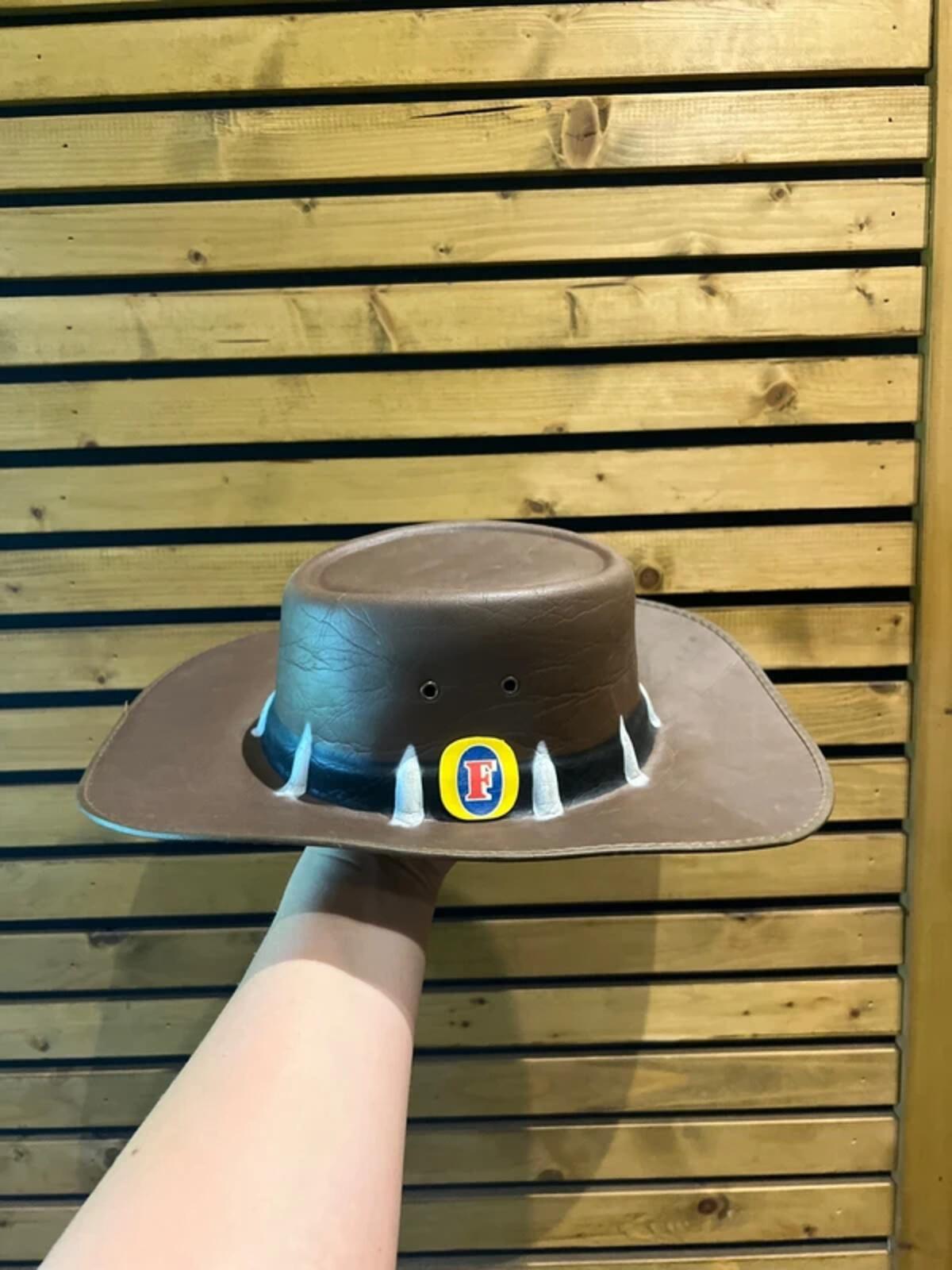 Fosters Branded Brown Foam Cowboy Hat Fancy Dress